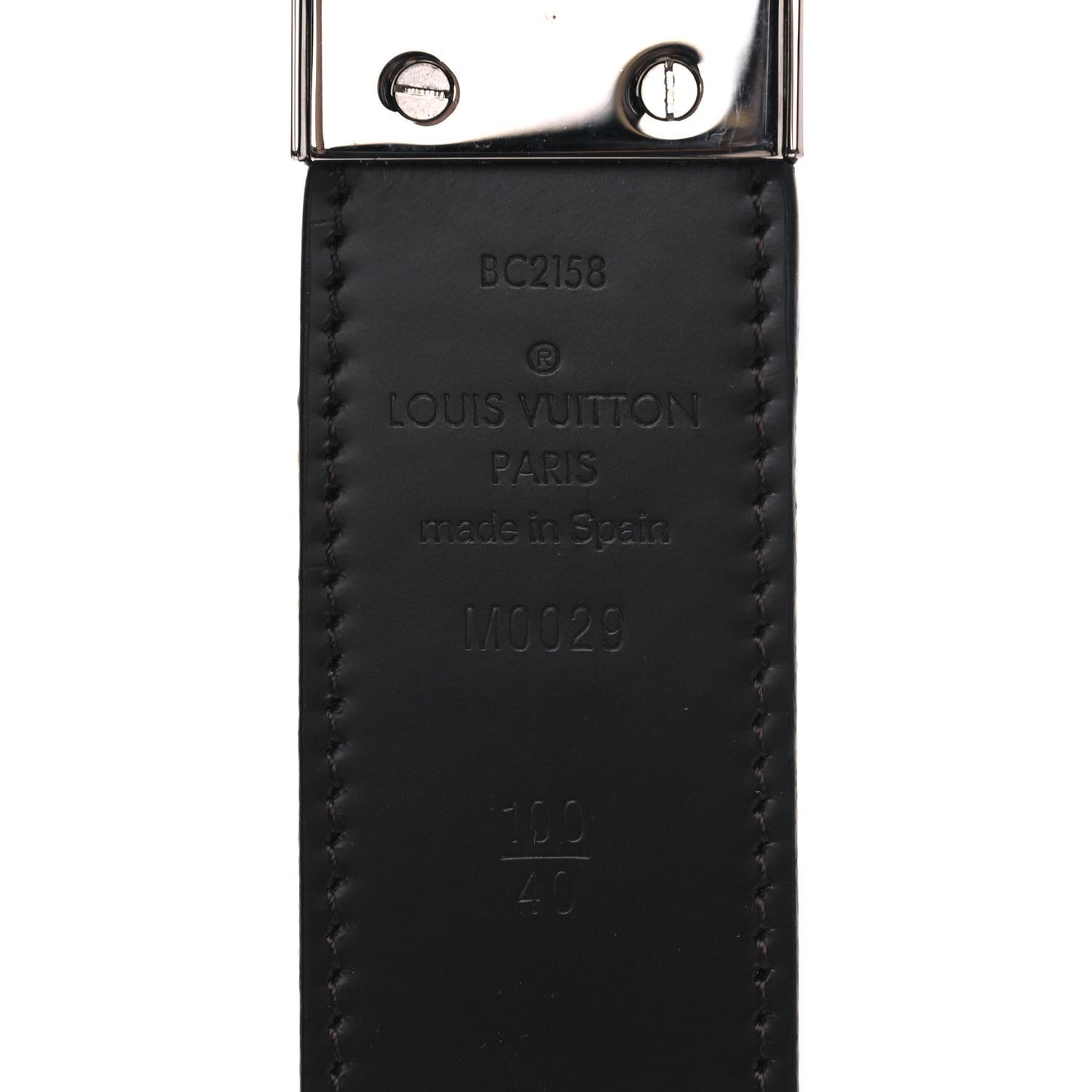 Damier Infini Calfskin 40mm LV Initiales Reversible Belt 100 40 Black