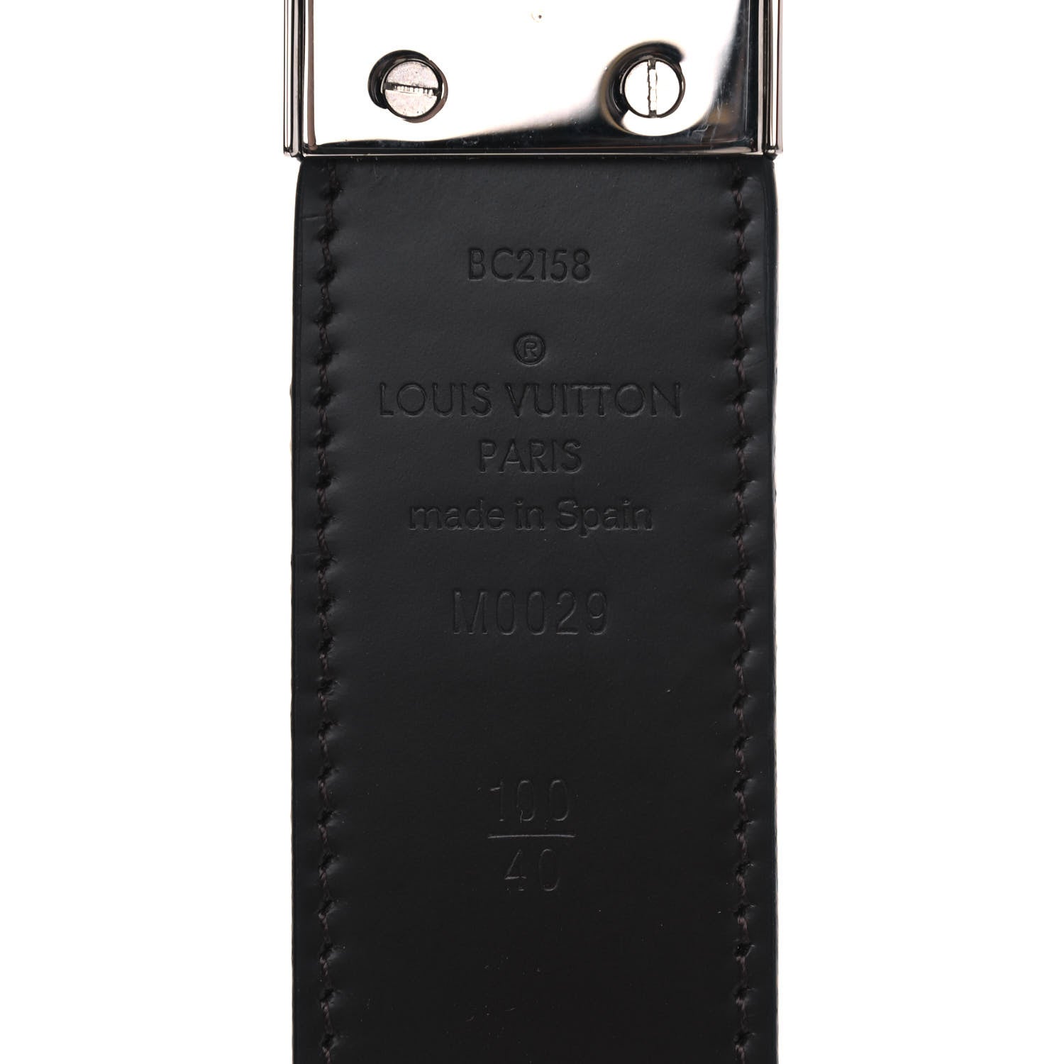 Louis Vuitton Damier Infini Calfskin 40mm LV Initiales Reversible Belt 100 40 Black 4 of 4
