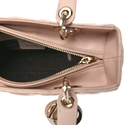 Christian Dior Lambskin Cannage Medium Lady Dior Rose Poudre 4 of 7