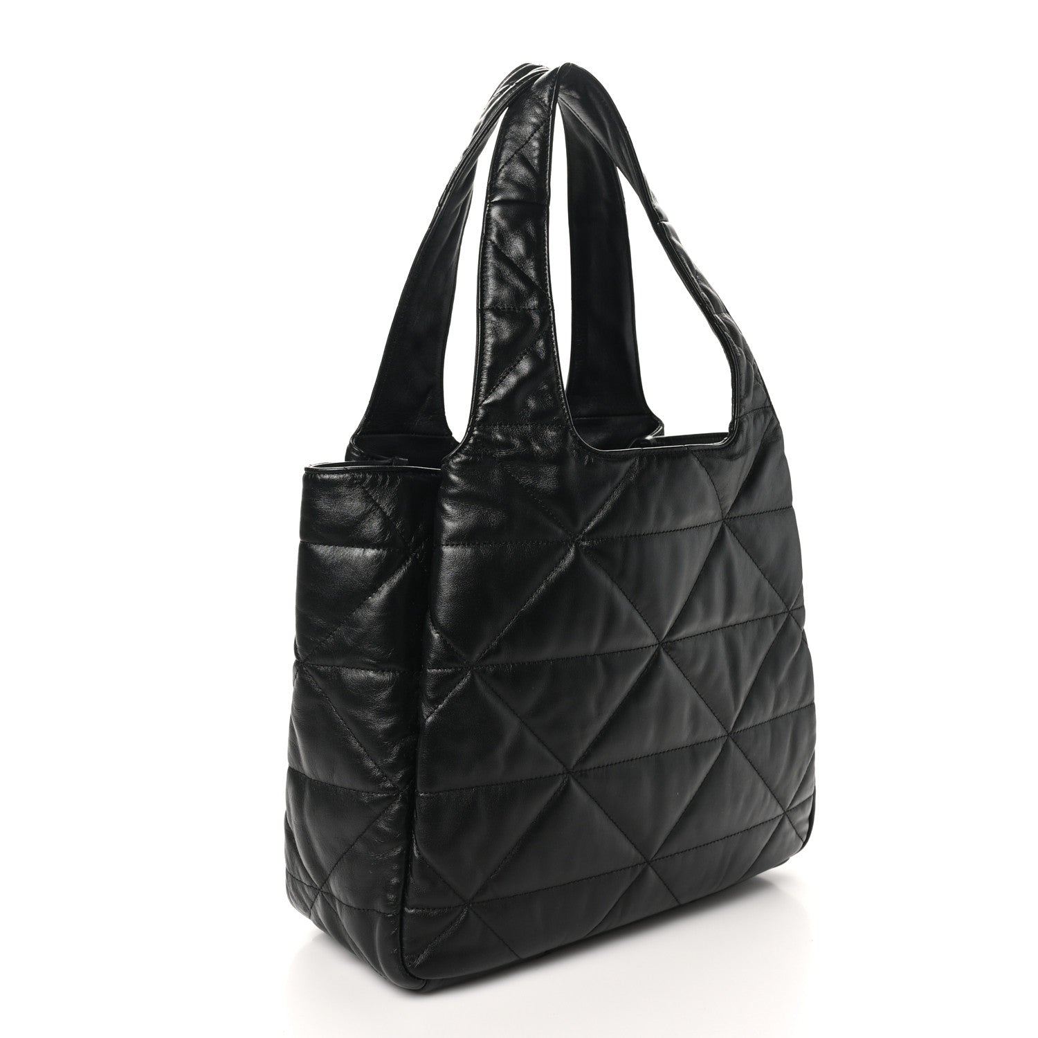 Prada Nappa Quilted Medium Dynamique Tote Black 3 of 9