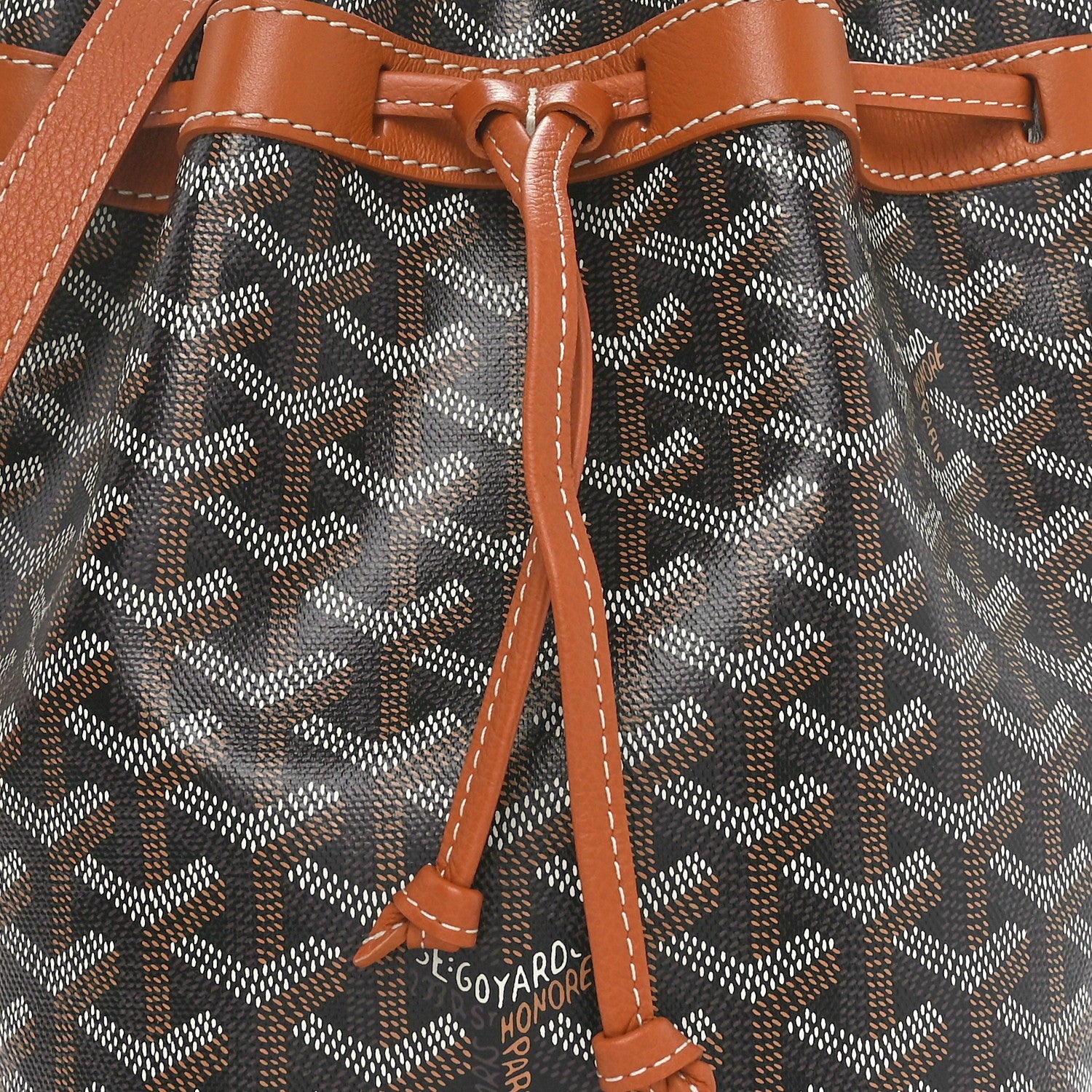 Goyard Goyardine Petit Flot Bucket Bag PM Black Gold 7 of 9