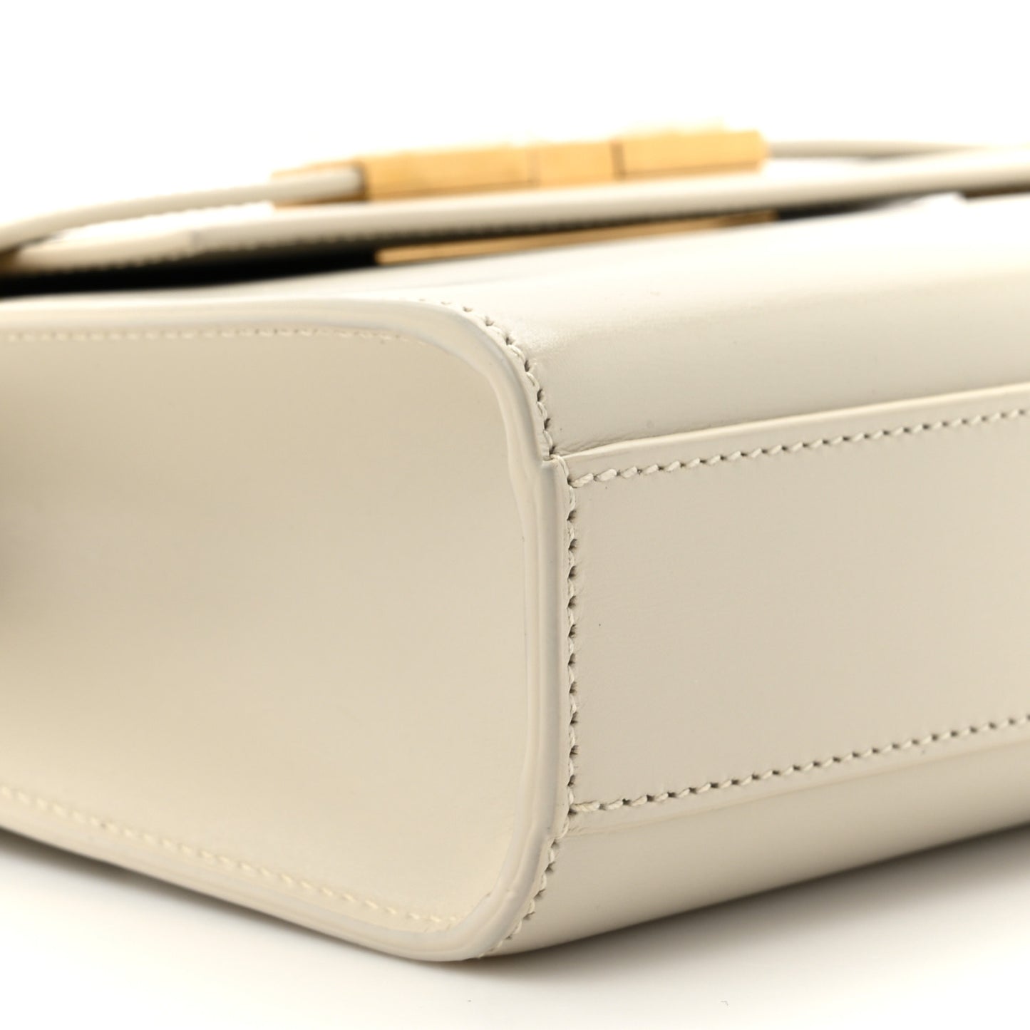 Smooth Calfskin Small Manhattan Shoulder Bag Crema Soft