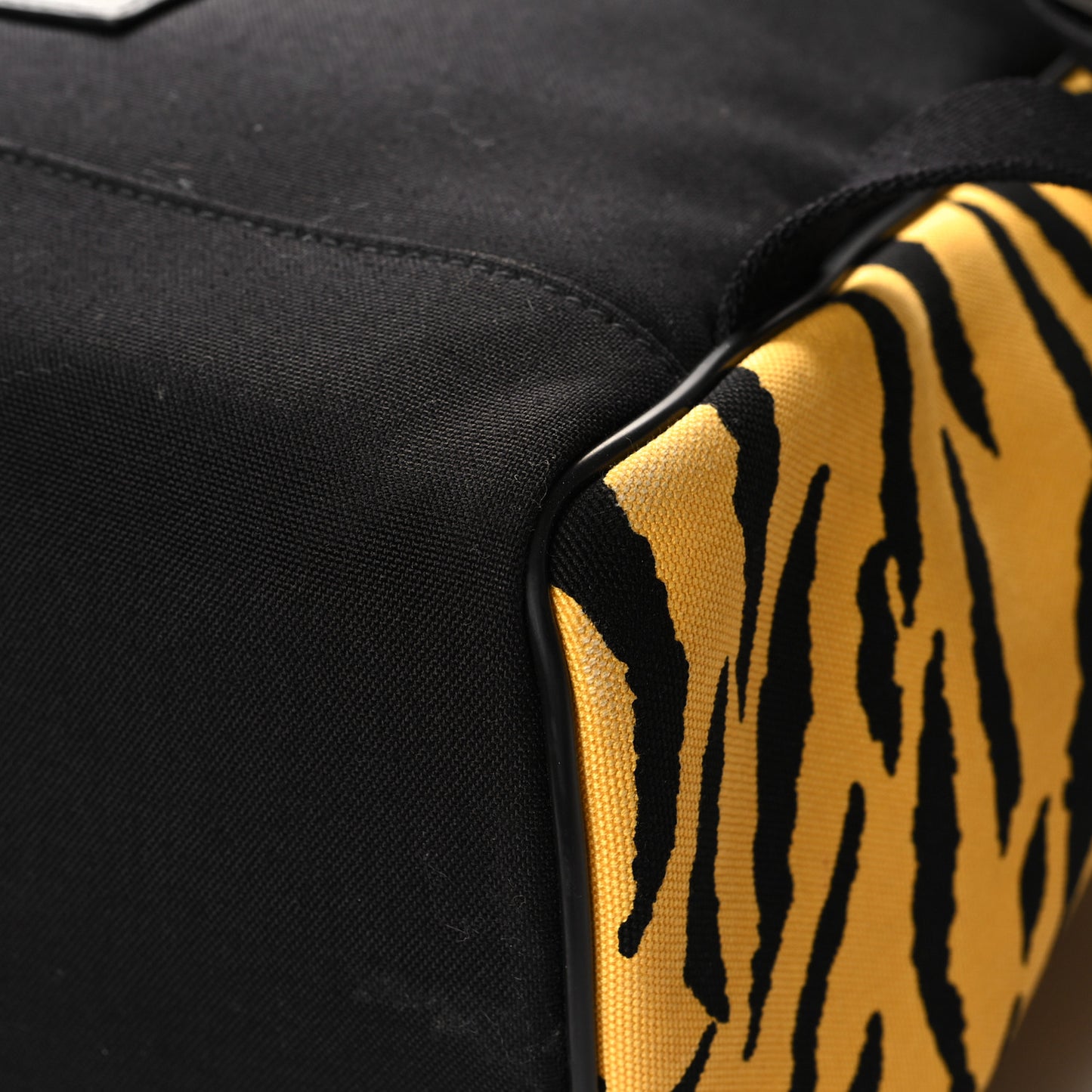 Canvas Zebra Print City Backpack Yellow Black
