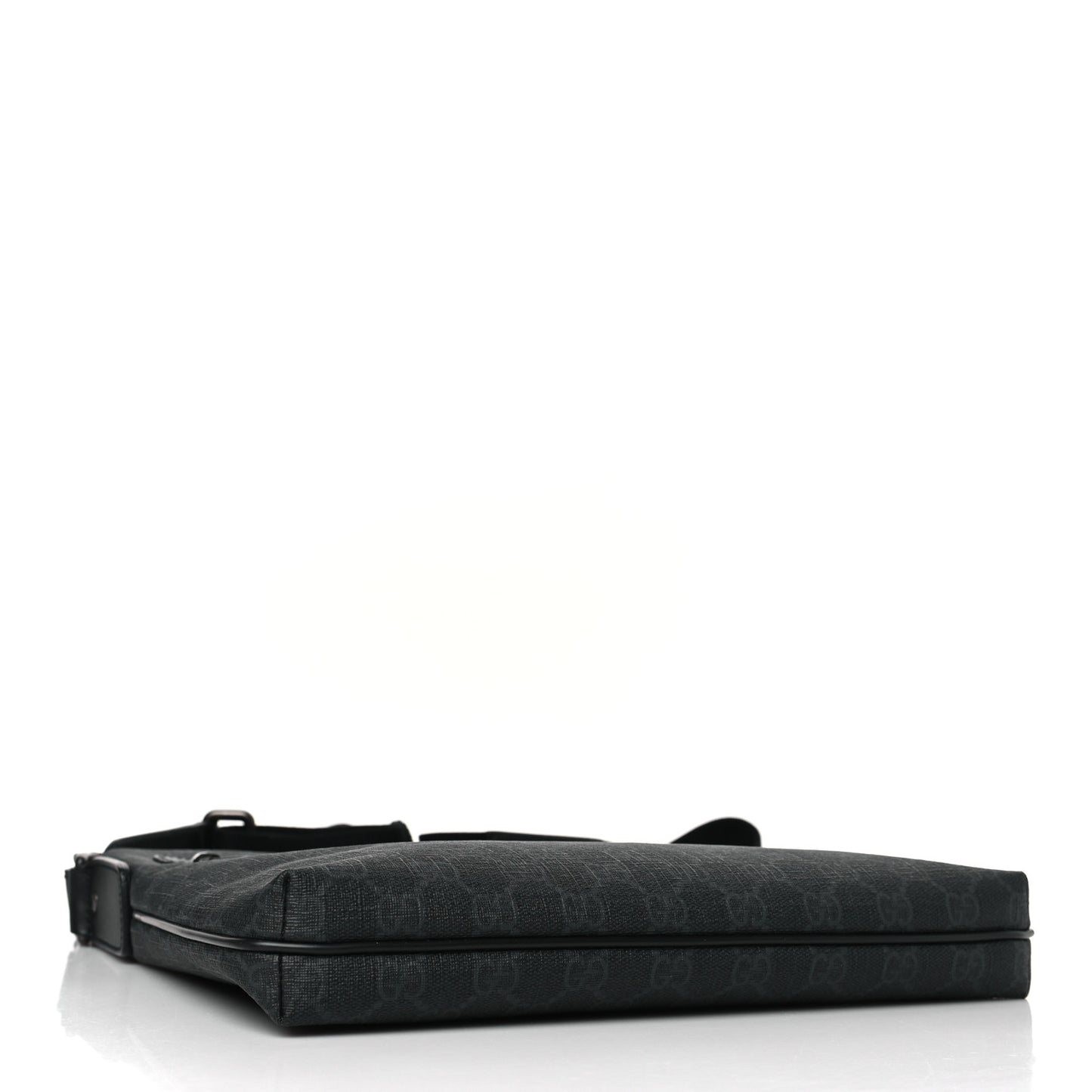 GG Supreme Monogram Crossbody Messenger Bag Black Grey