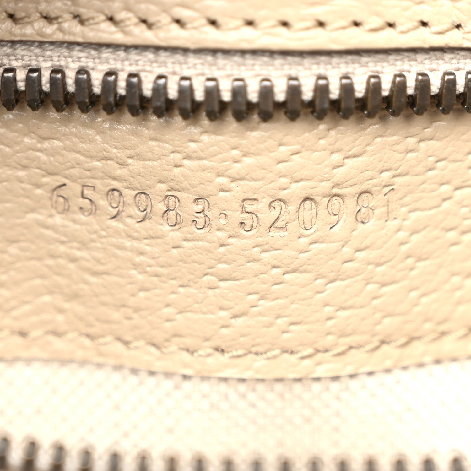 Gucci GG Supreme Monogram Textured Dollar Calfskin Small Retro Interlocking G Tote Bag Beige Mystic White Oatmeal 7 of 10