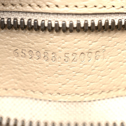 Gucci GG Supreme Monogram Textured Dollar Calfskin Small Retro Interlocking G Tote Bag Beige Mystic White Oatmeal 7 of 10