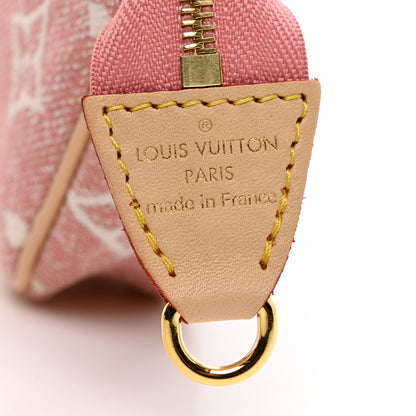 Louis Vuitton Denim Jacquard Monogram Micro Pochette Accessories Rose 6 of 6