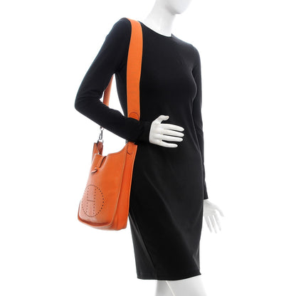 Hermes Taurillon Clemence Evelyne PM Orange 2 of 17