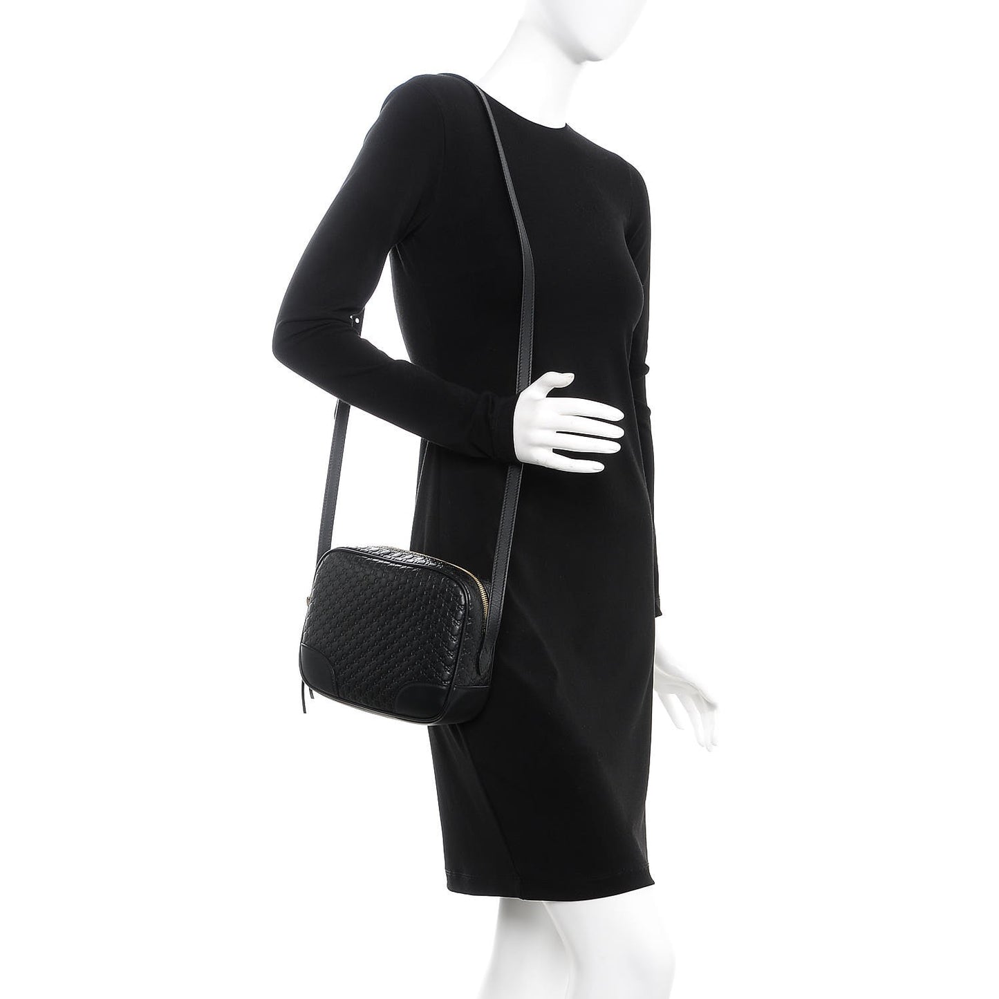 Microguccissima Mini Bree Messenger Bag Black