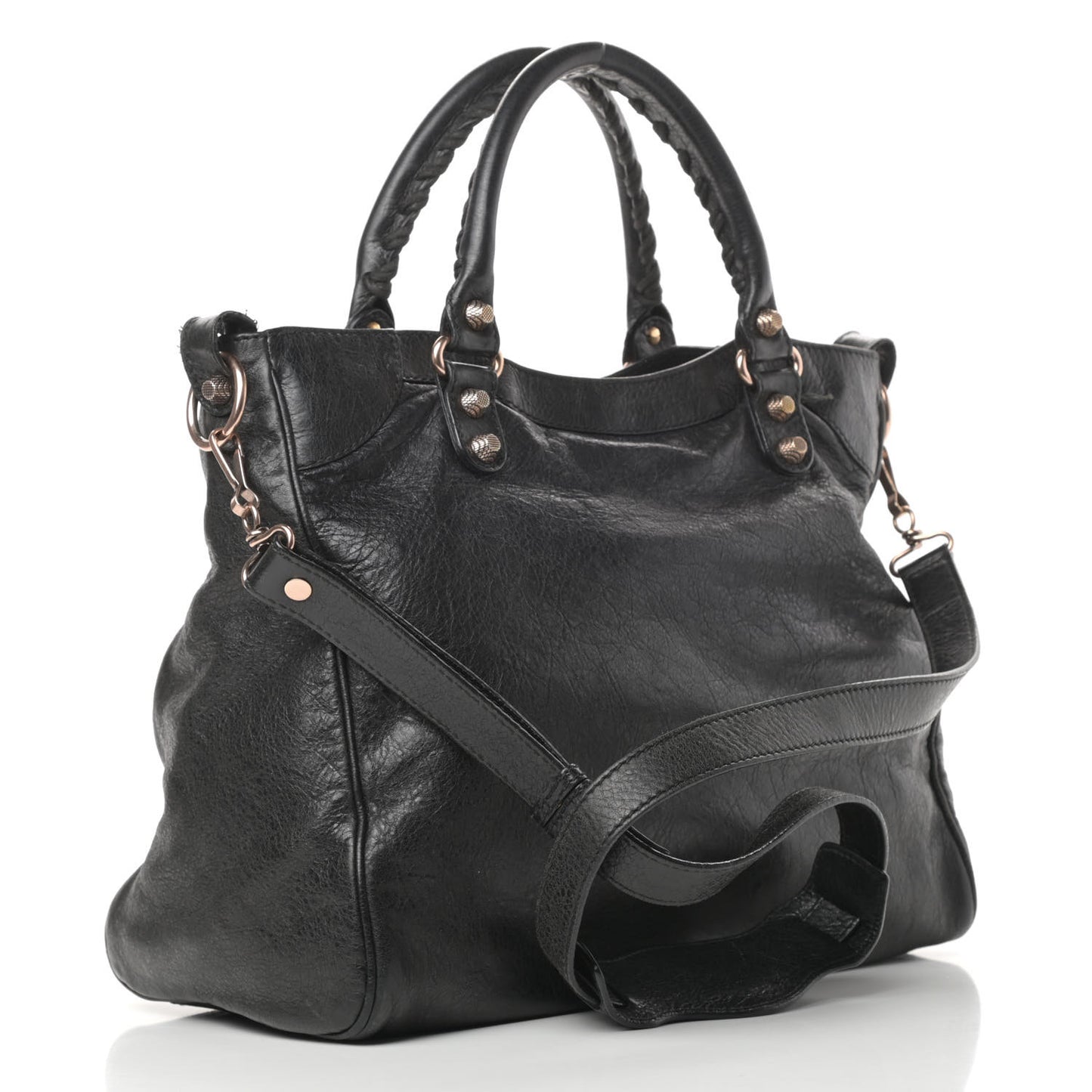 Agneau Giant 12 Rose Gold Hardware Velo Black