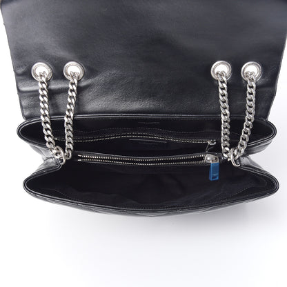 Saint Laurent Calfskin Y Quilted Monogram Medium Loulou Chain Satchel Black 5 of 11