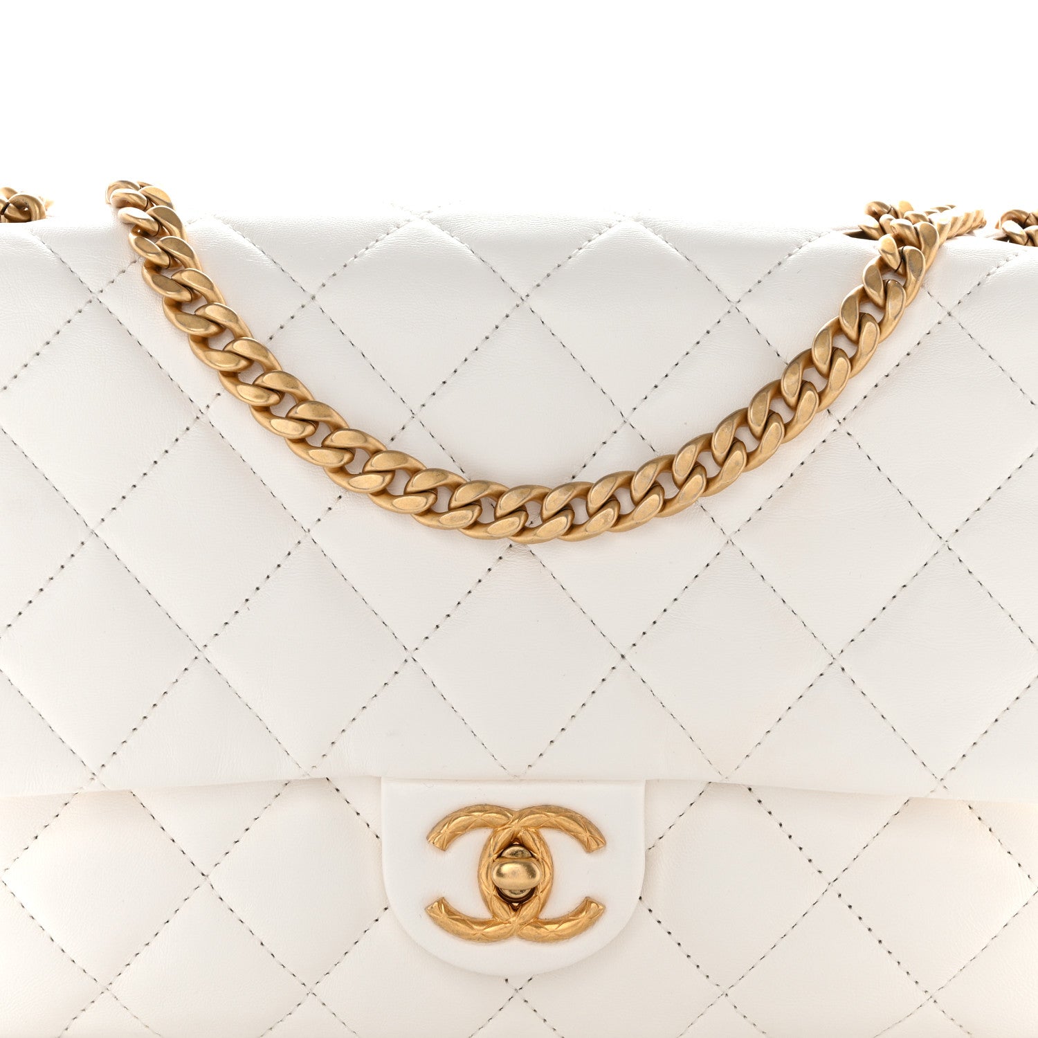 Chanel Lambskin Quilted Medium Pillow Crush Flap White 8 of 10