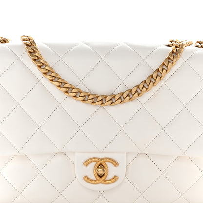 Chanel Lambskin Quilted Medium Pillow Crush Flap White 8 of 10