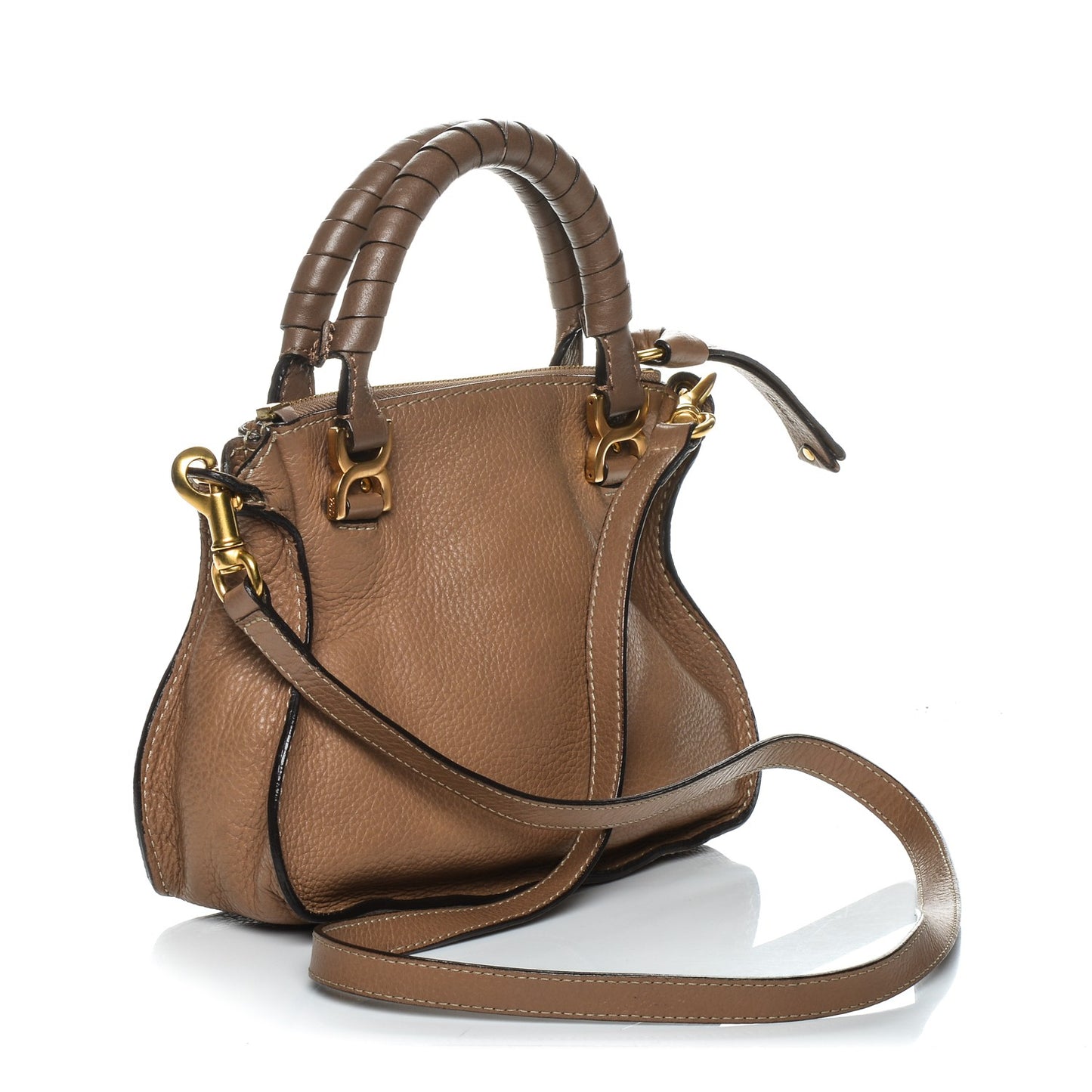 Calfskin Mini Marcie Satchel Nut