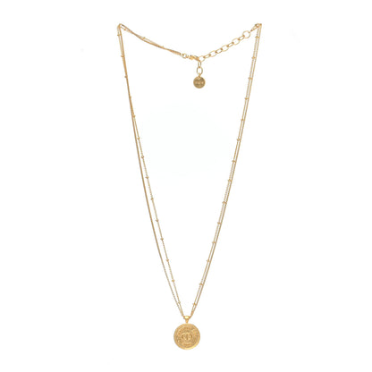 Christian Dior Metal Pendant Necklace Aged Gold 3 of 5