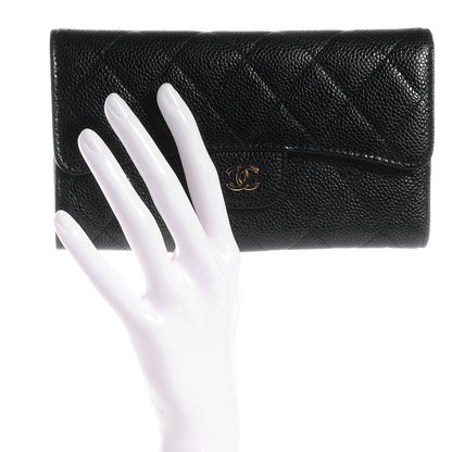 Chanel Caviar Quilted Large Flap Wallet Black 2 of 9