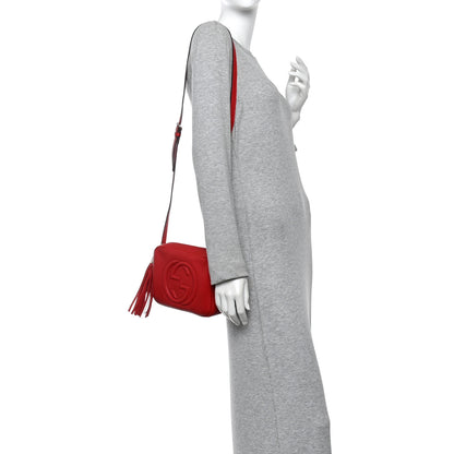 Gucci Pebbled Calfskin Small Soho Disco Bag Tabasco Red 2 of 10