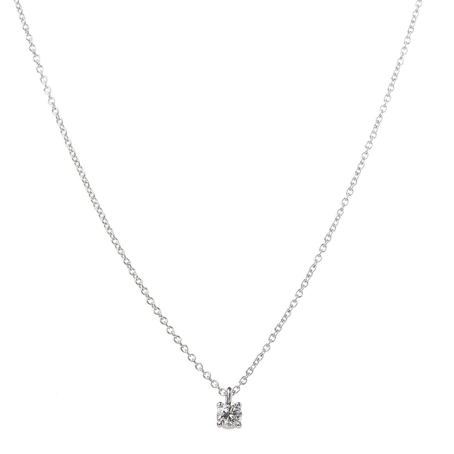 Platinum Diamond .18ct Solitaire Pendant Necklace