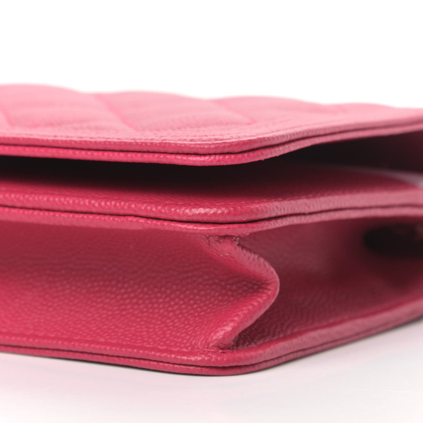 Caviar Quilted Boy Wallet On Chain WOC Fuchsia