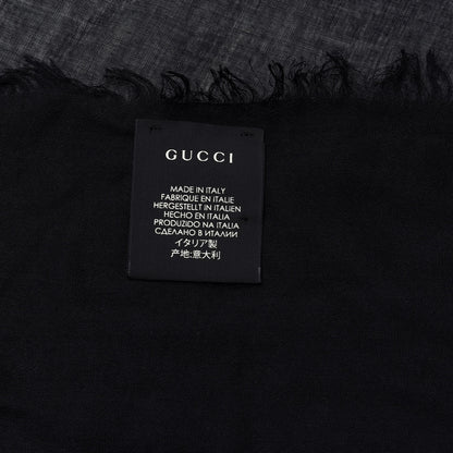 Gucci Modal Silk Logo Square Scarf Black 3 of 4