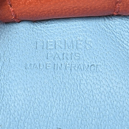 Hermes Milo Lambskin Grigri Rodeo Horse Bag Charm PM Celeste Naturel Bouton D'Or Cornaline 3 of 3
