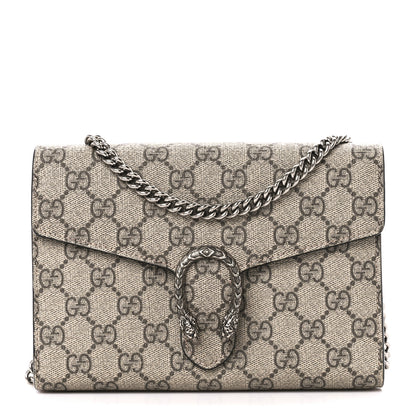 Gucci GG Supreme Monogram Mini Dionysus Chain Wallet Beige Black 1 of 10
