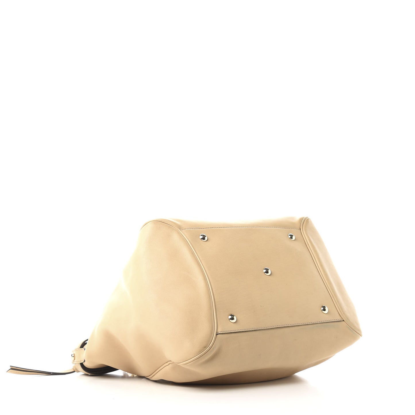 Calfskin Medium Bamboo Buckle Tote Beige