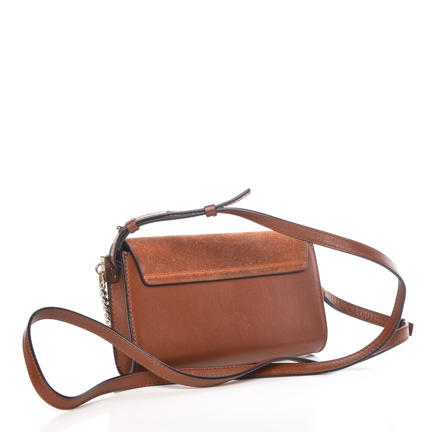 Suede Calfskin Mini Faye Shoulder Bag Tobacco