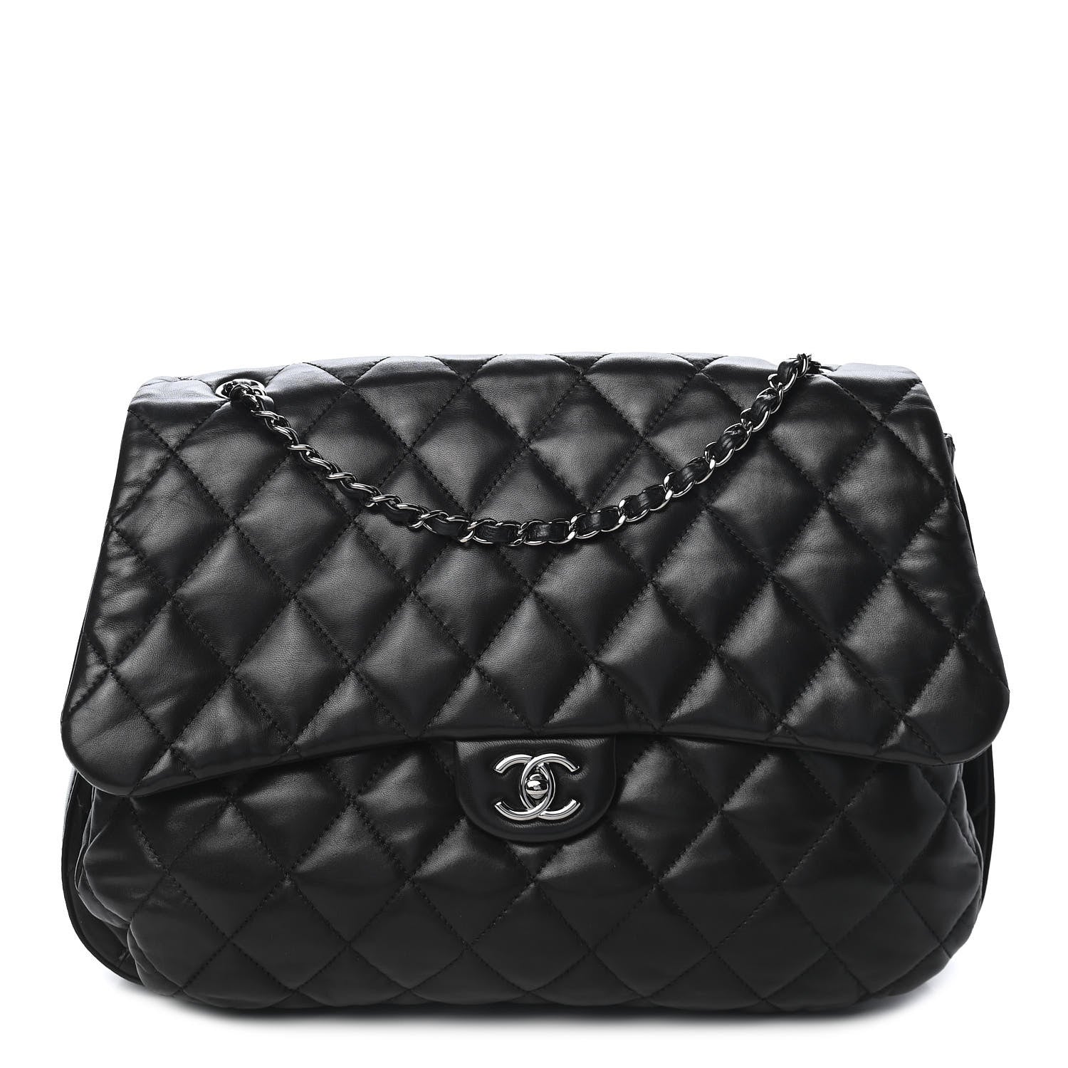 Chanel Lambskin Quilted Chanel 3 Maxi Flap Bag Black 1 of 10