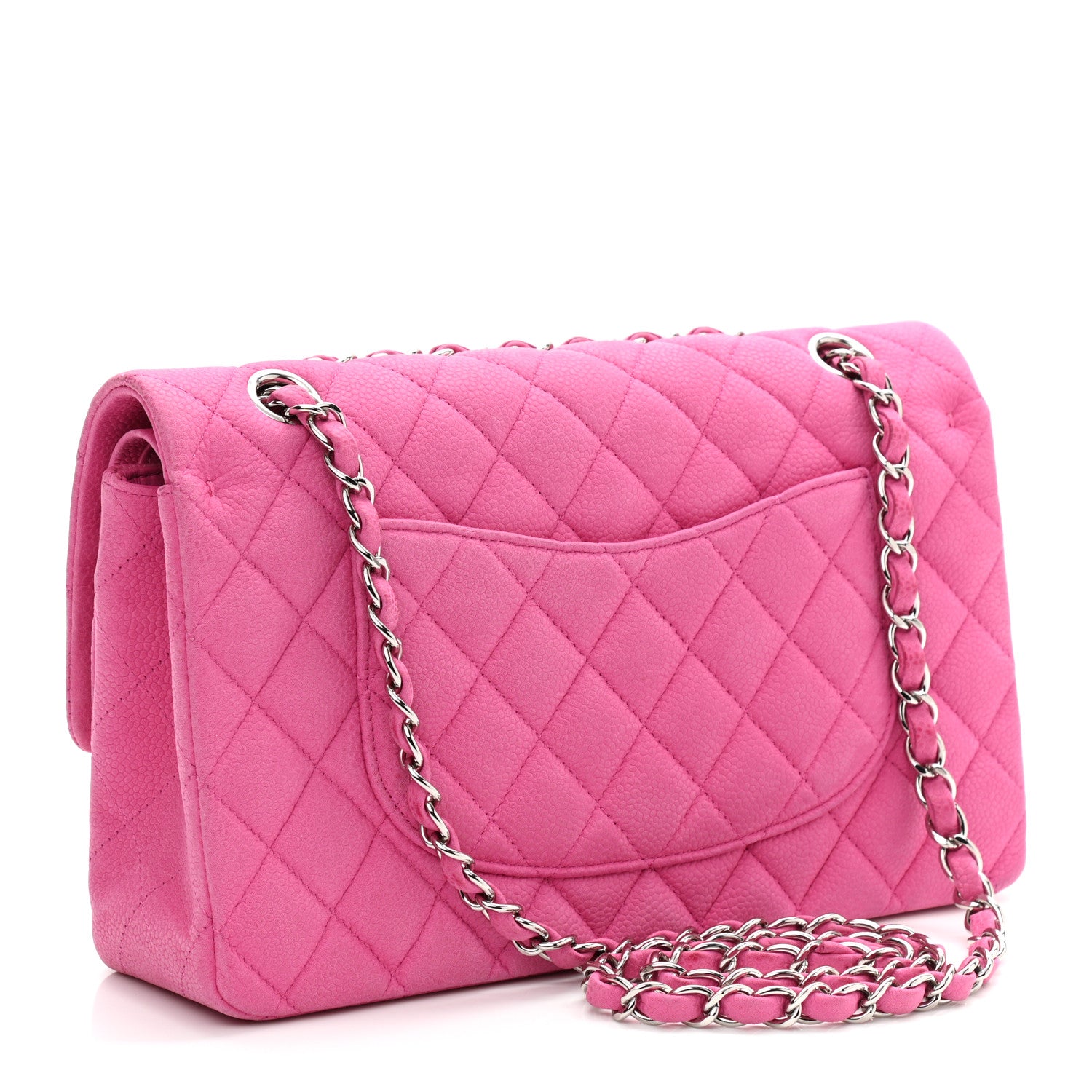 Chanel Iridescent Caviar Quilted Medium Double Flap Pink 3 of 12