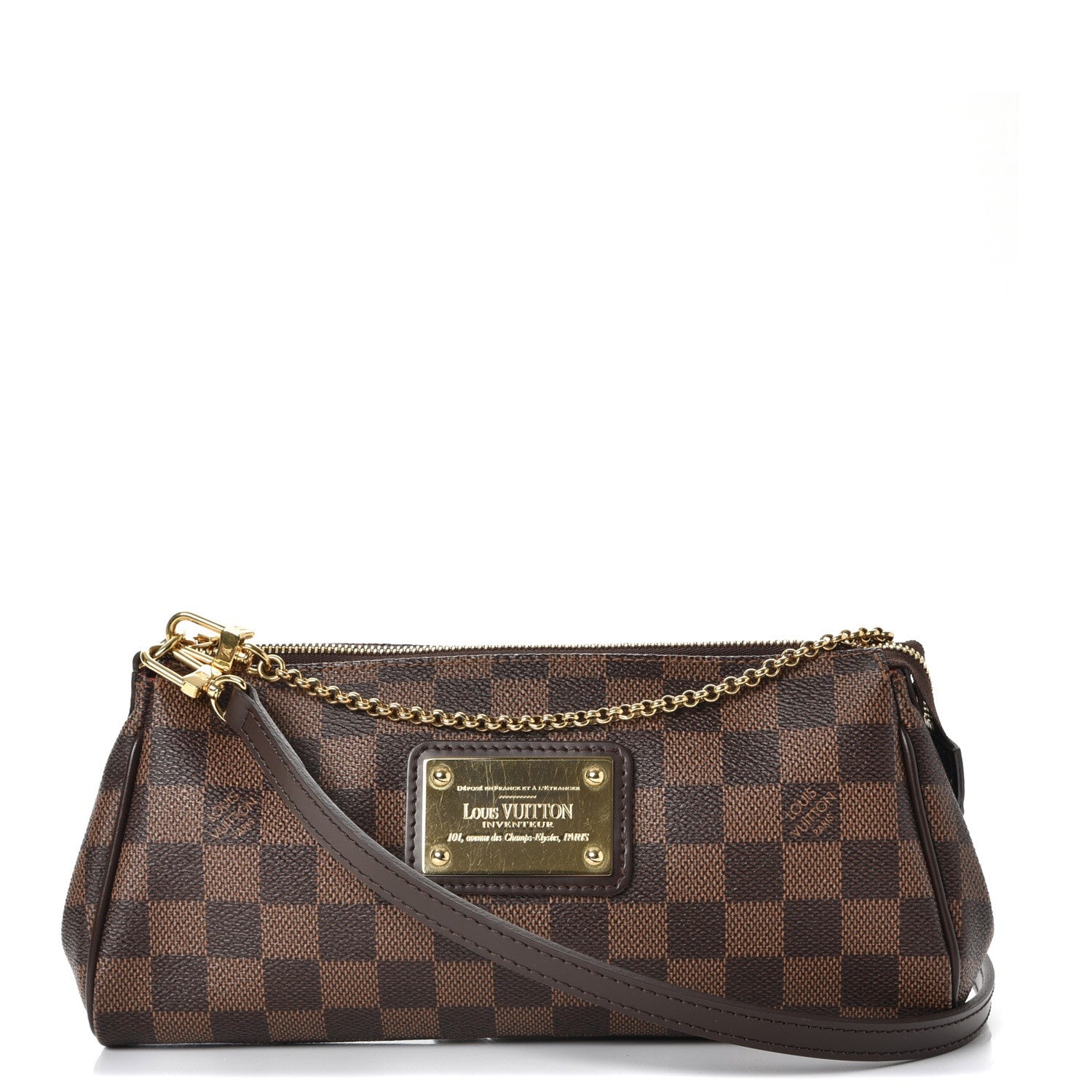Louis Vuitton Damier Ebene Eva Clutch 1 of 8