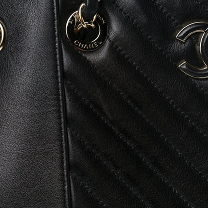 Chanel Calfskin Quilted Large Daily Shopping Bag Black 11 of 17
