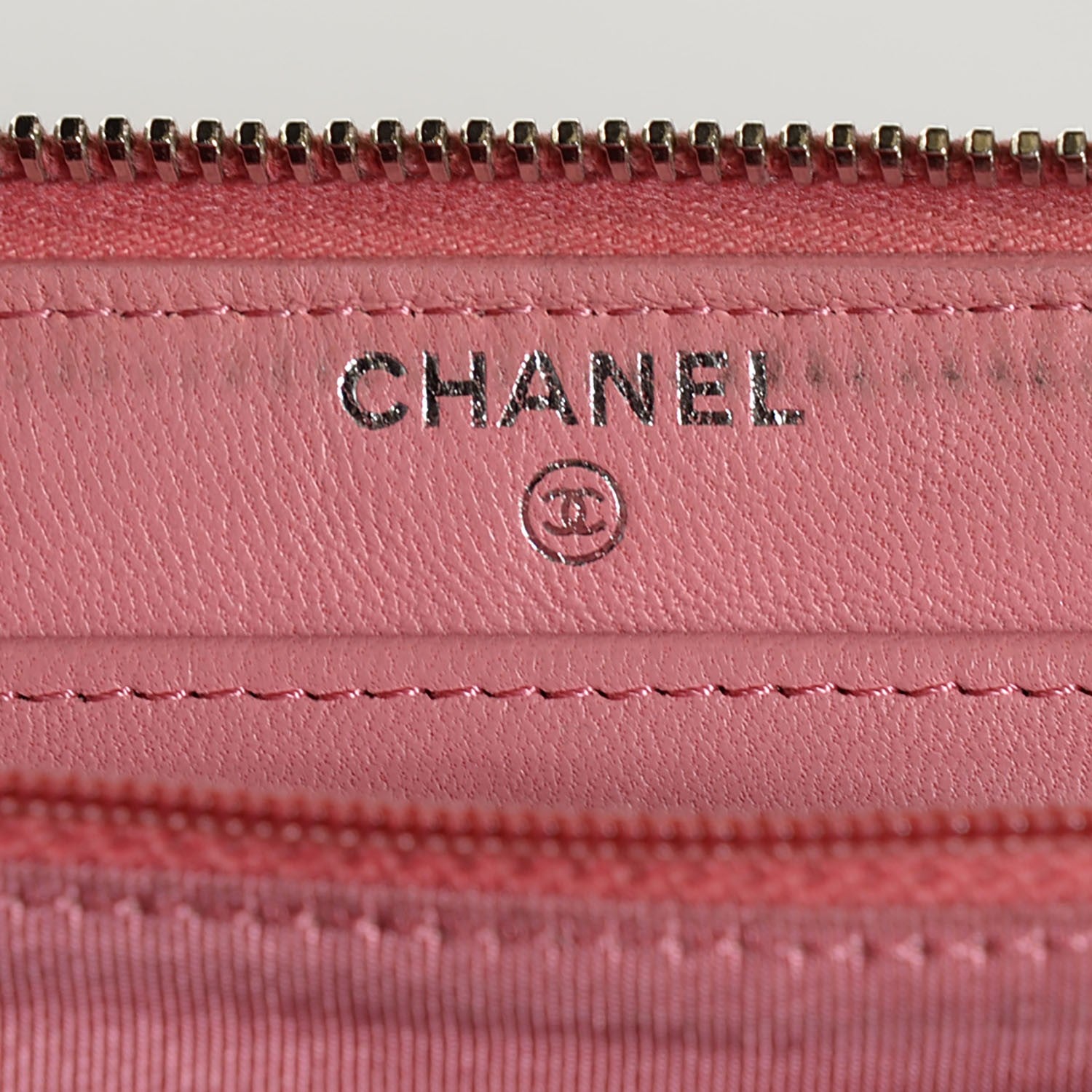 Chanel Lambskin Quilted Zip Around Wallet Pink 6 of 7
