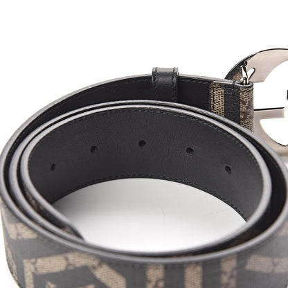Gucci GG Supreme Monogram Caleido Interlocking G Belt 85 34 Dark Brown 5 of 6