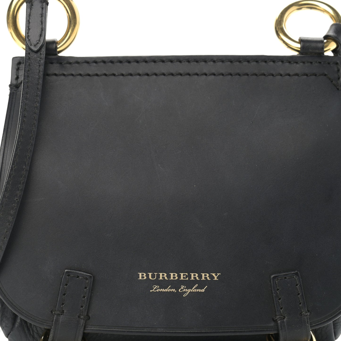 Soft Grain Calfskin Baby Bridle Saddle Bag Black