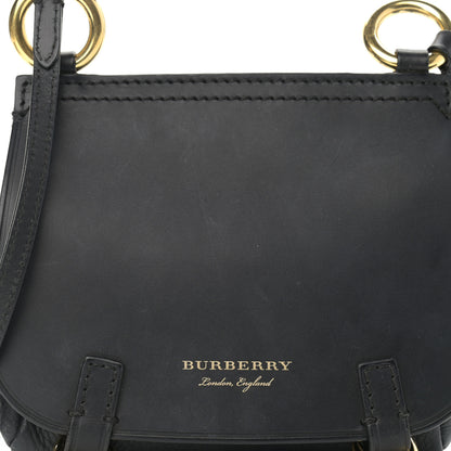 Burberry Soft Grain Calfskin Baby Bridle Saddle Bag Black 8 of 11
