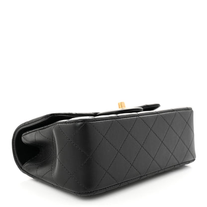 Chanel Lambskin Quilted Mini Top Handle Rectangular Flap Black 4 of 13