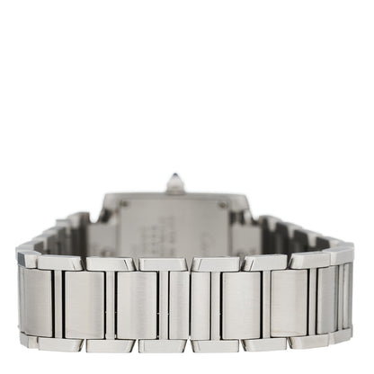 Cartier Stainless Steel Diamond 20mm Tank Francaise Quartz Watch 3 of 5