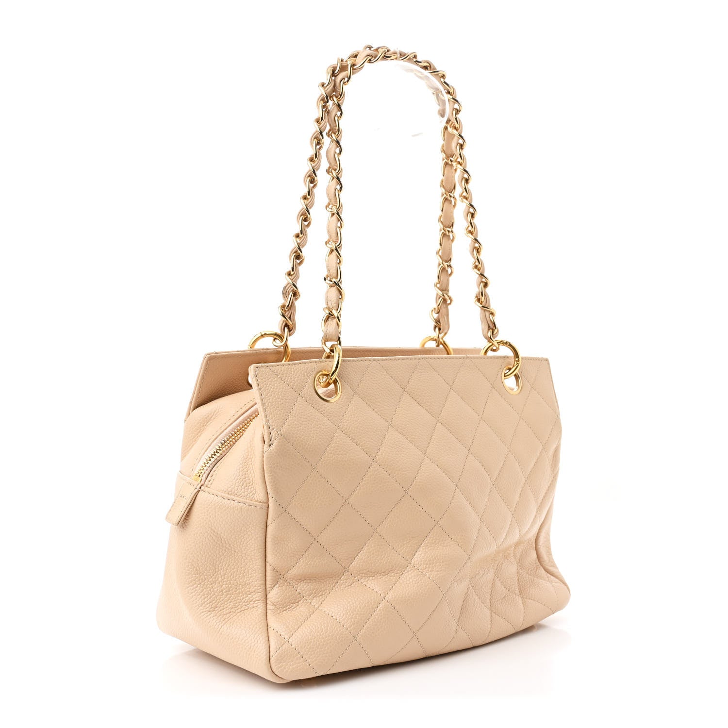 Chanel Caviar Quilted Petit Timeless Tote PTT Beige 3 of 10