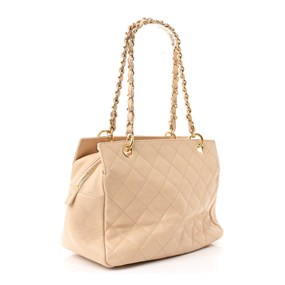 Chanel Caviar Quilted Petit Timeless Tote PTT Beige 3 of 10