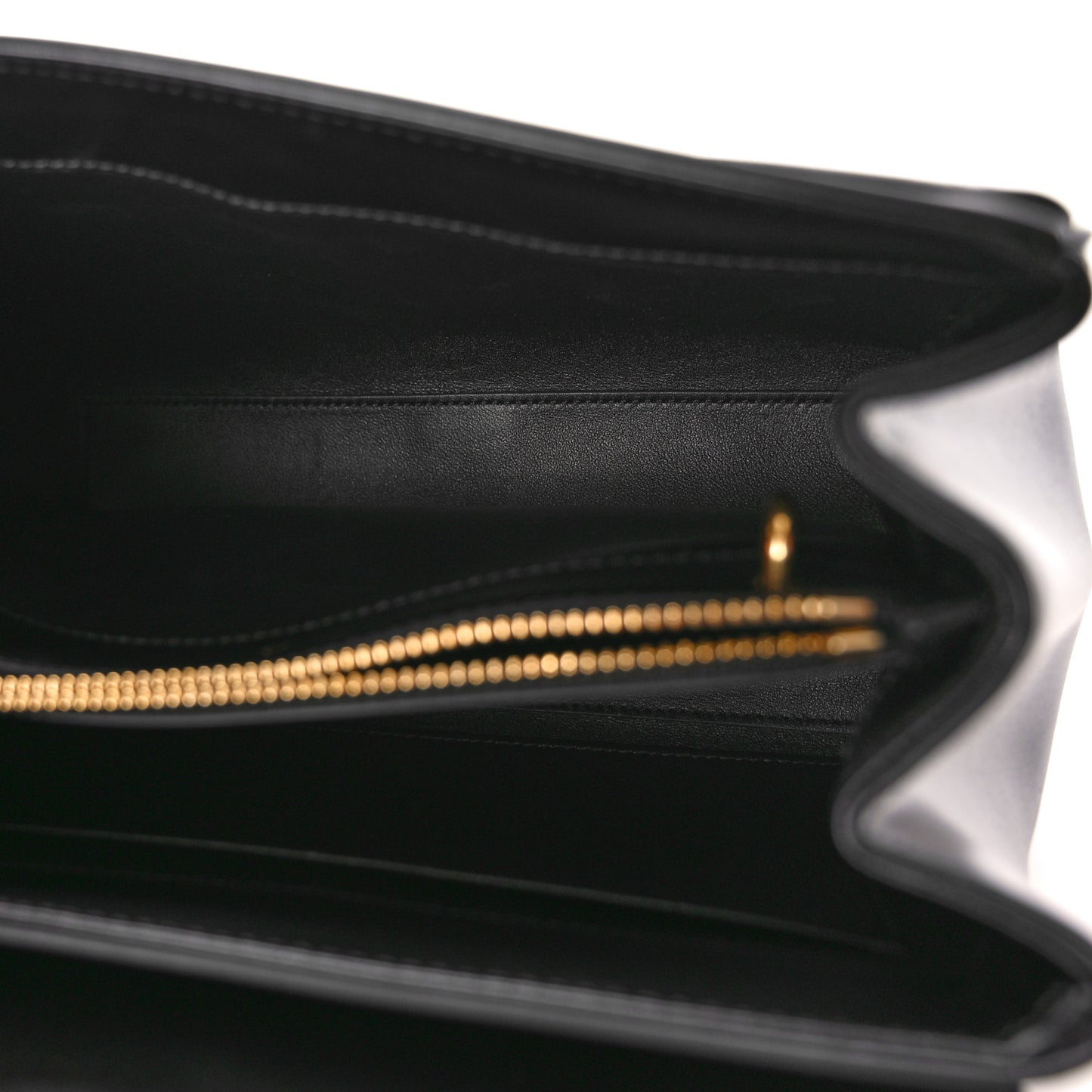 Satinated Calfskin Small 16 Top Handle Bag Black