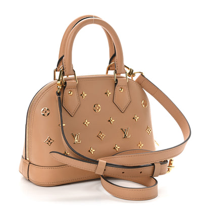 Louis Vuitton Calfskin Metal Monogram Alma BB Camel Brown 3 of 10