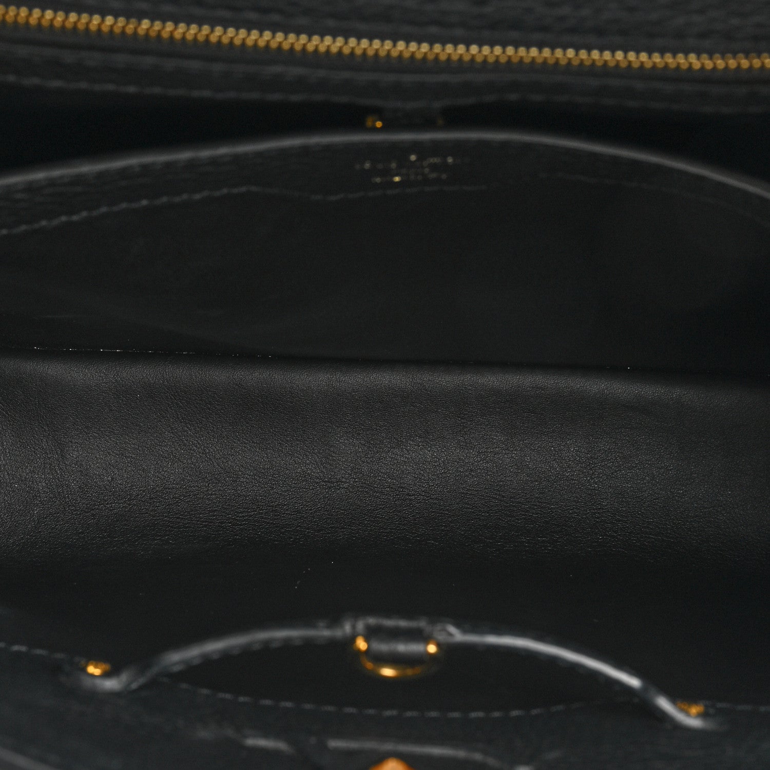 Louis Vuitton Taurillon Metallic Flowers Capucines PM Black 5 of 14