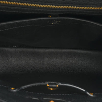 Louis Vuitton Taurillon Metallic Flowers Capucines PM Black 5 of 14
