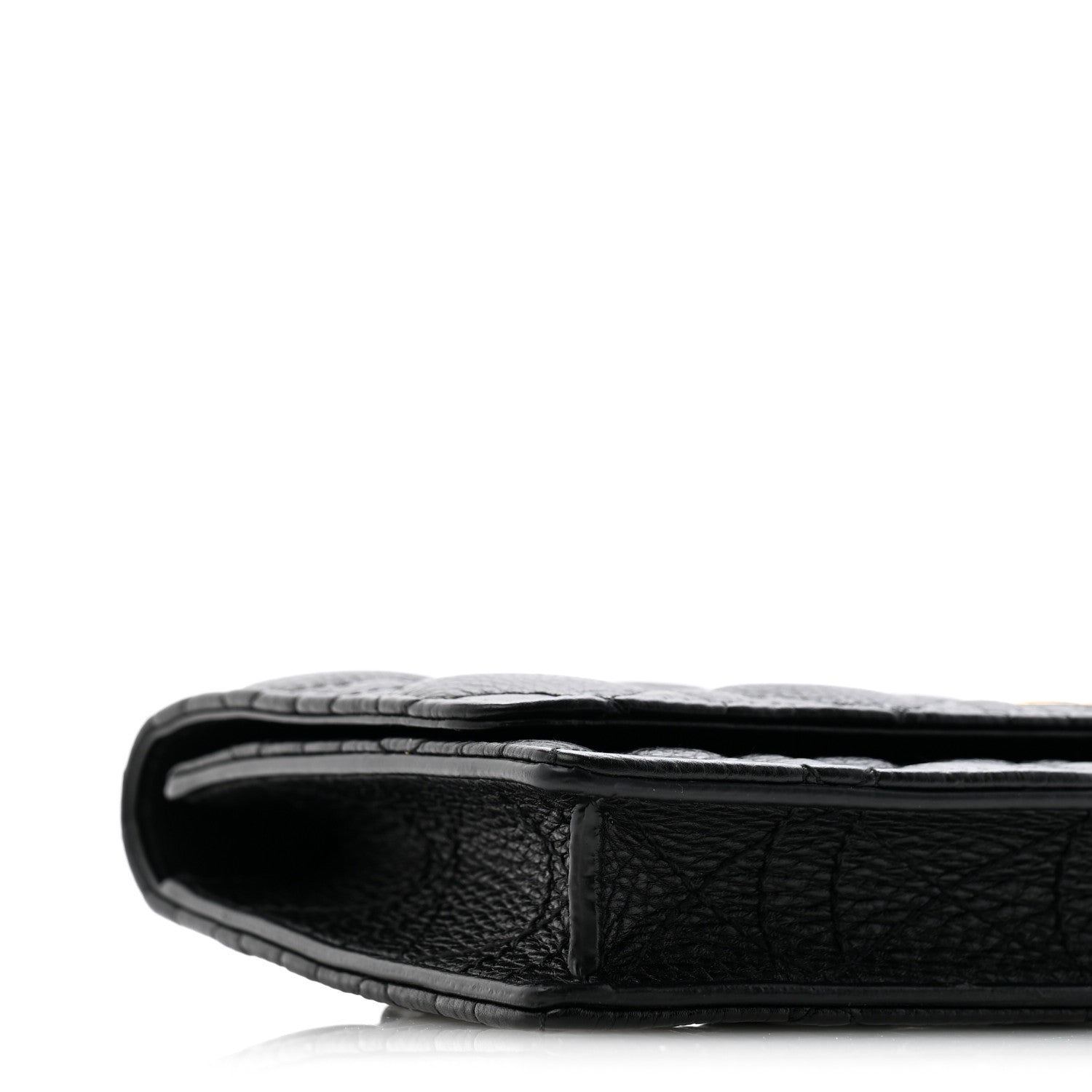 Christian Dior Supple Calfskin Cannage Caro Belt Pouch with Chain Black 9 of 14