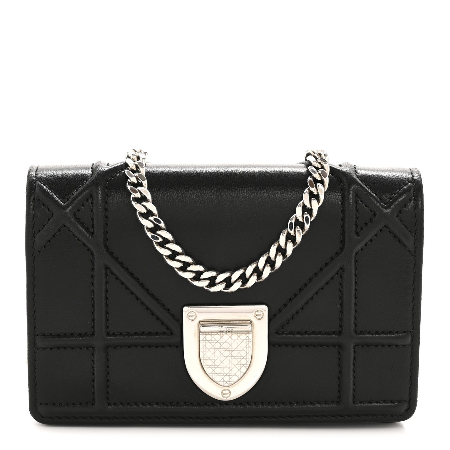 Lambskin Baby Diorama Flap Bag Black
