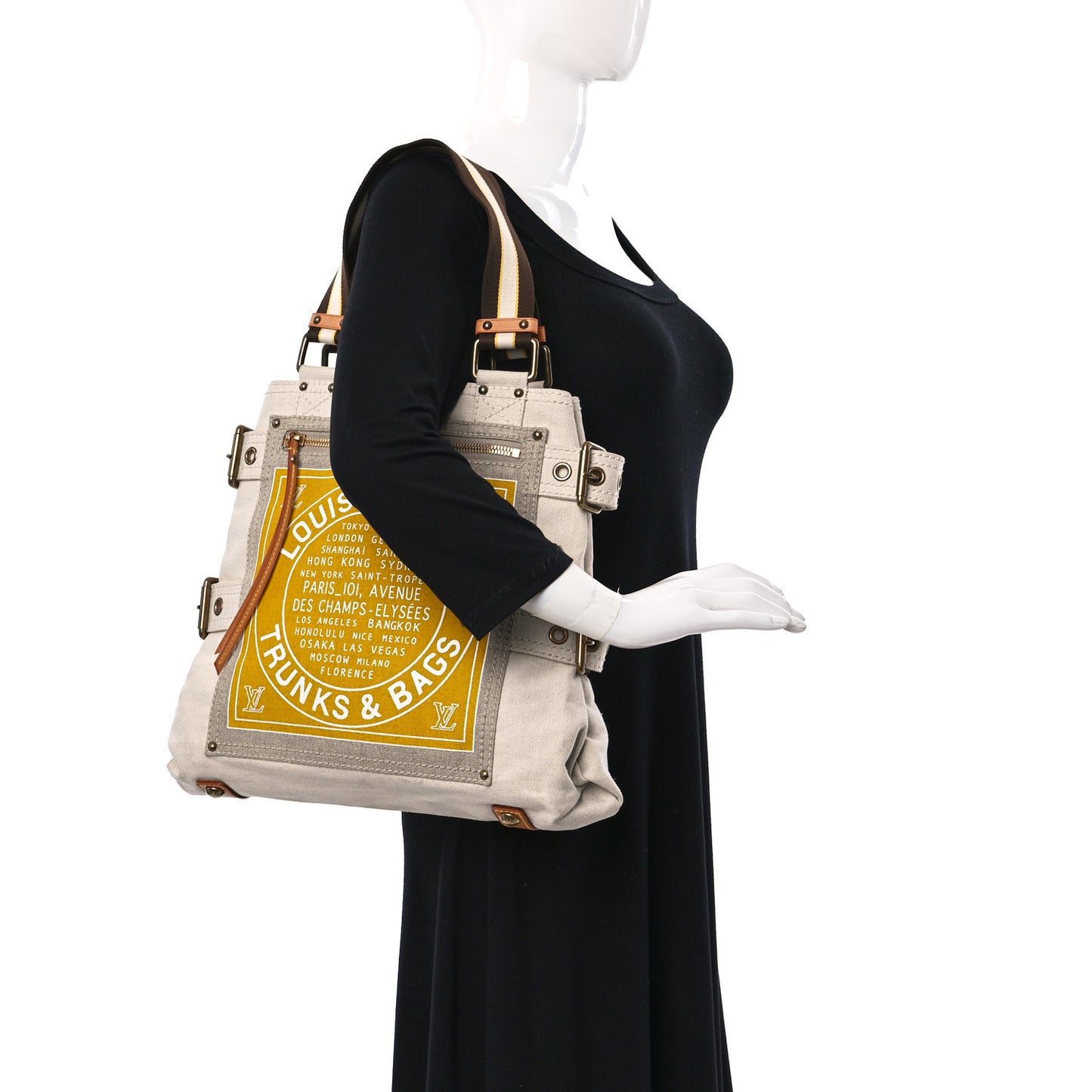 Toile Globe Shopper Cabas MM Yellow