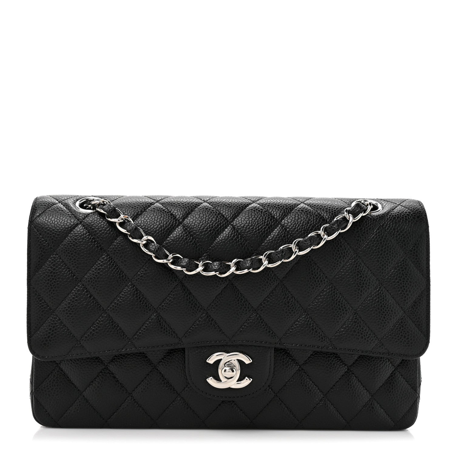 Chanel Caviar Quilted Medium Double Flap Black 1 of 12