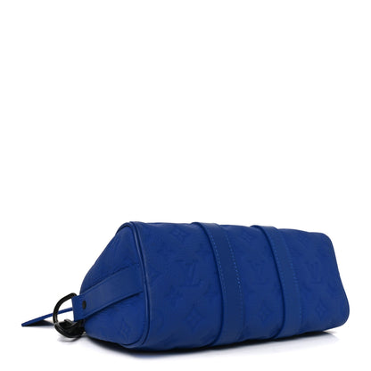 Louis Vuitton Monogram Taurillon Keepall Bandouliere 25 Racing Blue 4 of 9