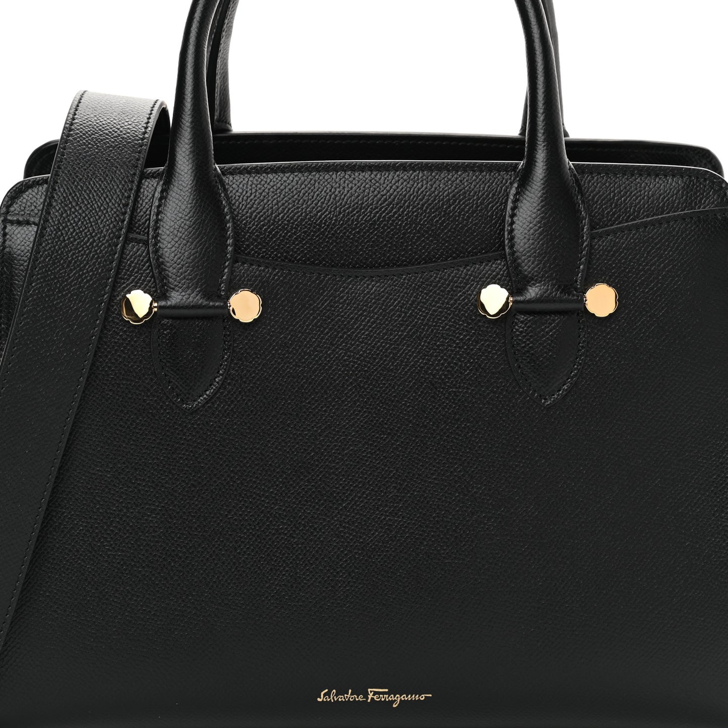 Hammered Calfskin Today Satchel Black